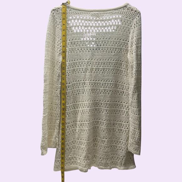 NWTs  L*SPACE Sofia Cover-Up Button Down Cardigan in cream (L) - Picture 6 of 12